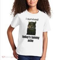 Funny I Survived TodayS Tummy Ache Kids T-Shirt thumb 2