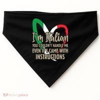 Funny Italian Sayings Im Italian USA-Made Doggie Bandana thumb 0