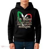 Funny Italian Sayings Im Italian Kids Hoodie thumb 4
