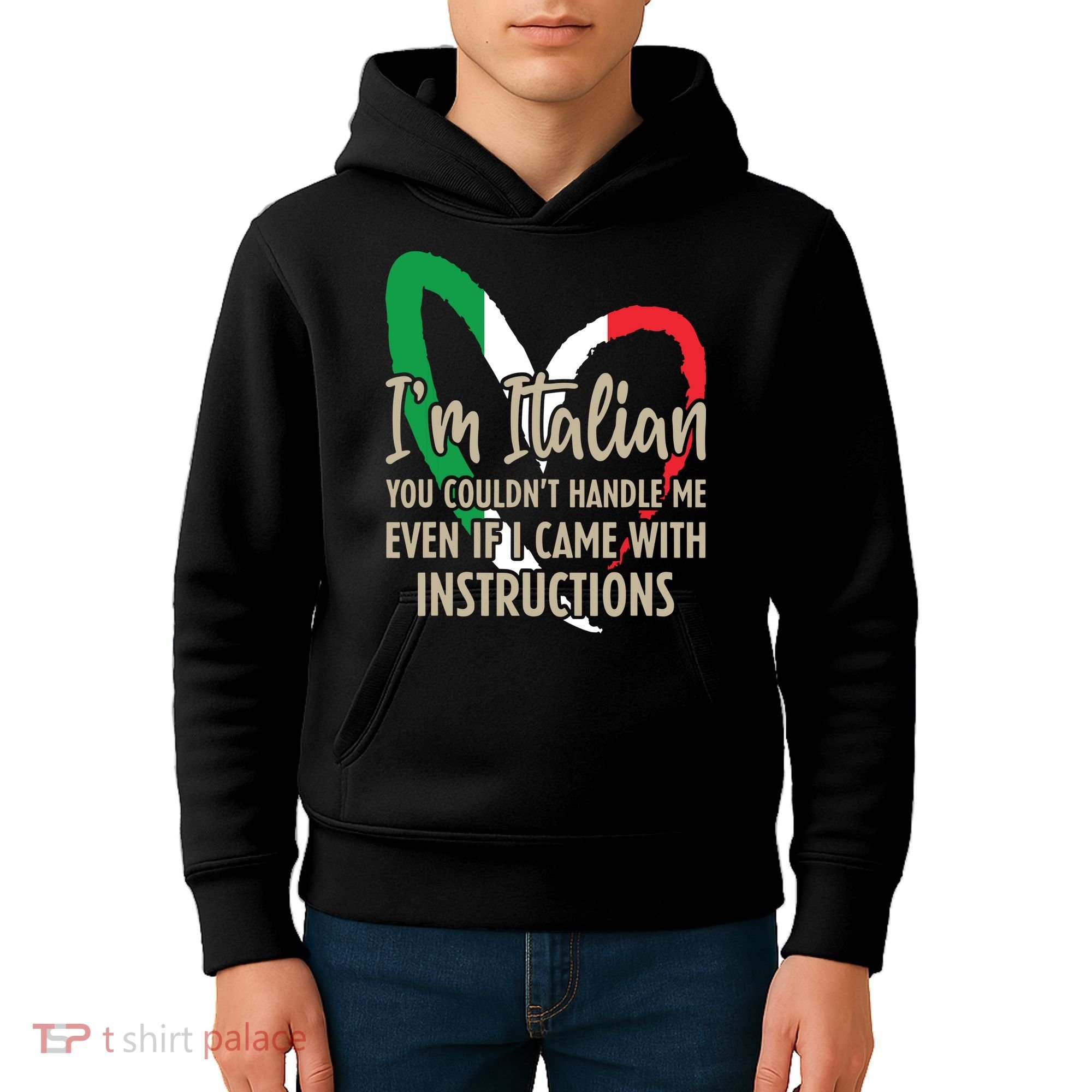 Funny Italian Sayings Im Italian Kids Hoodie