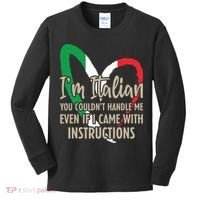 Funny Italian Sayings Im Italian Kids Long Sleeve Shirt thumb 0