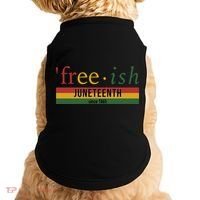 Free Ish Since 1865 With Pan African Flag For Juneteenth Doggie Tank thumb 0