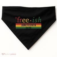Free Ish Since 1865 With Pan African Flag For Juneteenth USA-Made Doggie Bandana thumb 0