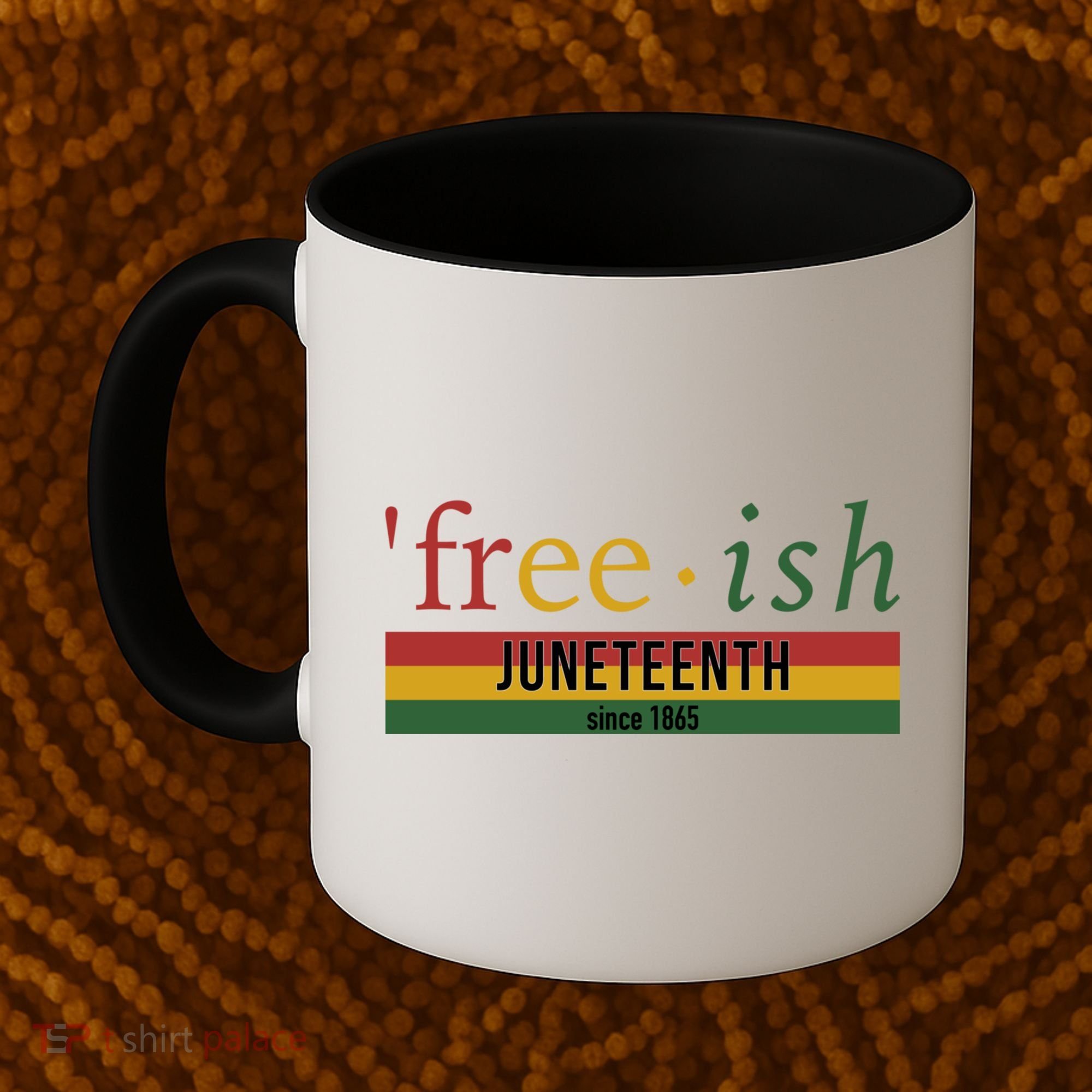 Free Ish Since 1865 With Pan African Flag For Juneteenth Coffee Mug