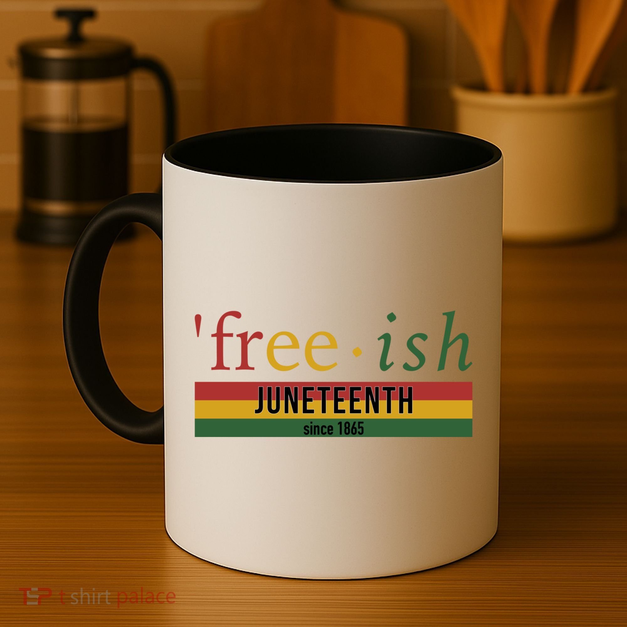 Free Ish Since 1865 With Pan African Flag For Juneteenth Coffee Mug