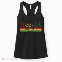 Free Ish Since 1865 With Pan African Flag For Juneteenth Women's Tank Top thumb 0