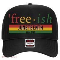 Free Ish Since 1865 With Pan African Flag For Juneteenth Hat thumb 0
