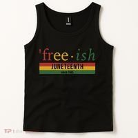 Free Ish Since 1865 With Pan African Flag For Juneteenth Tank Top thumb 2