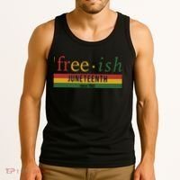 Free Ish Since 1865 With Pan African Flag For Juneteenth Tank Top thumb 3