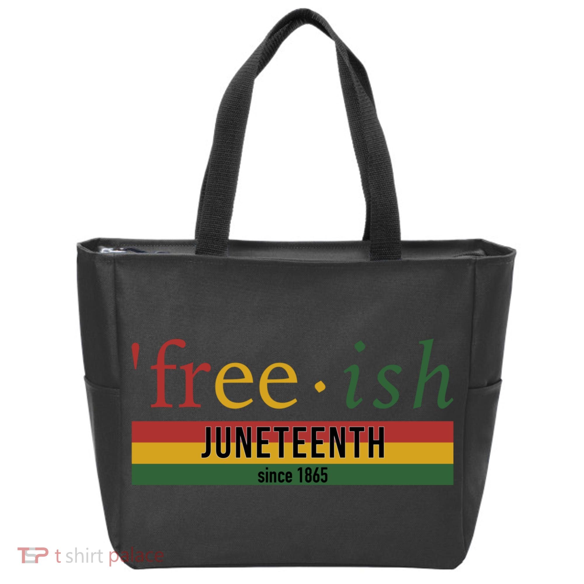 Free Ish Since 1865 With Pan African Flag For Juneteenth Tote Bag