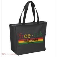 Free Ish Since 1865 With Pan African Flag For Juneteenth Tote Bag thumb 2