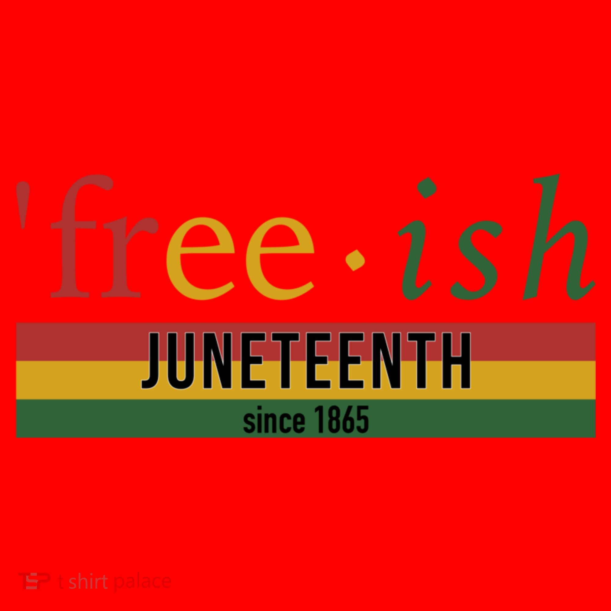 Free Ish Since 1865 With Pan African Flag For Juneteenth Santa Hat