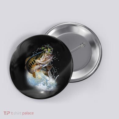 Fish and Hook Button