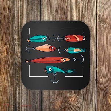 Fish Bait Set Coaster