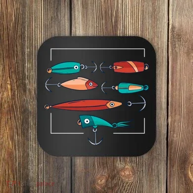 Fish Bait Set Coaster