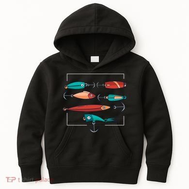 Fish Bait Set Kids Hoodie