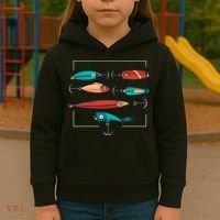 Fish Bait Set Kids Hoodie thumb 3