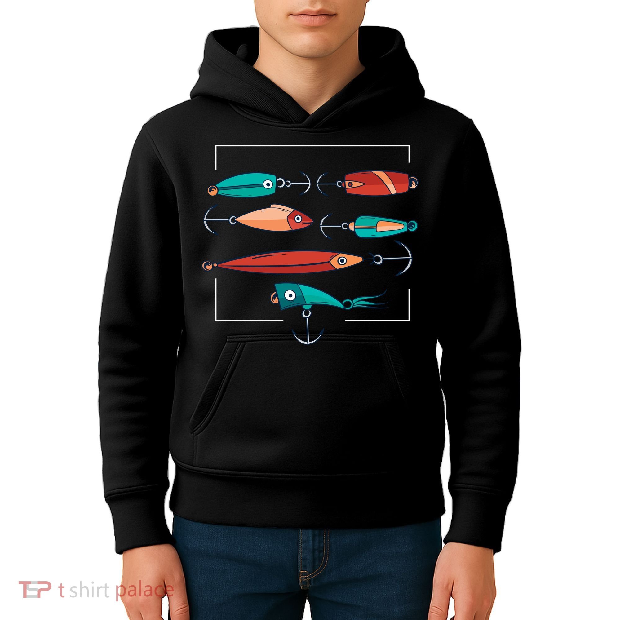 Fish Bait Set Kids Hoodie
