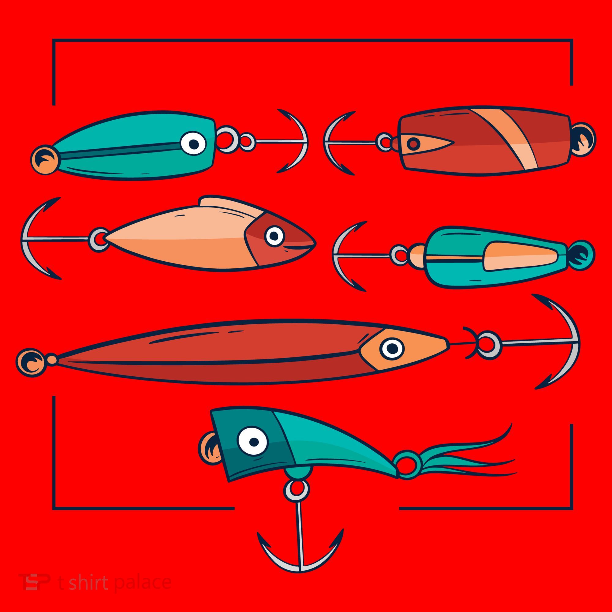Fish Bait Set Santa Hat