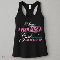 Fish Like A Girl Try To Keep Up Women's Tank Top thumb 3