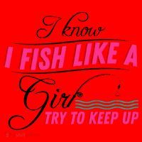Fish Like A Girl Try To Keep Up Santa Hat thumb 1