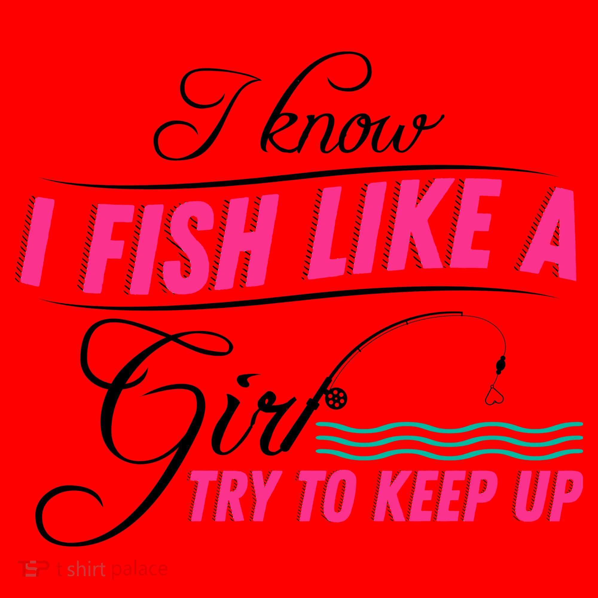 Fish Like A Girl Try To Keep Up Santa Hat