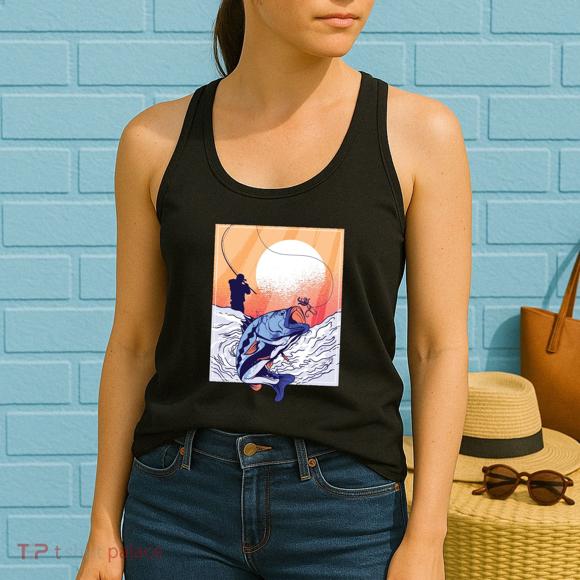 Fisherman Sunset Women's Tank Top