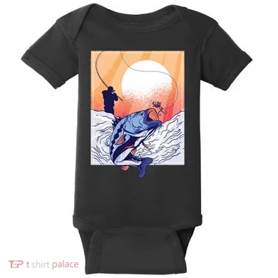 Fisherman Sunset Baby Bodysuit