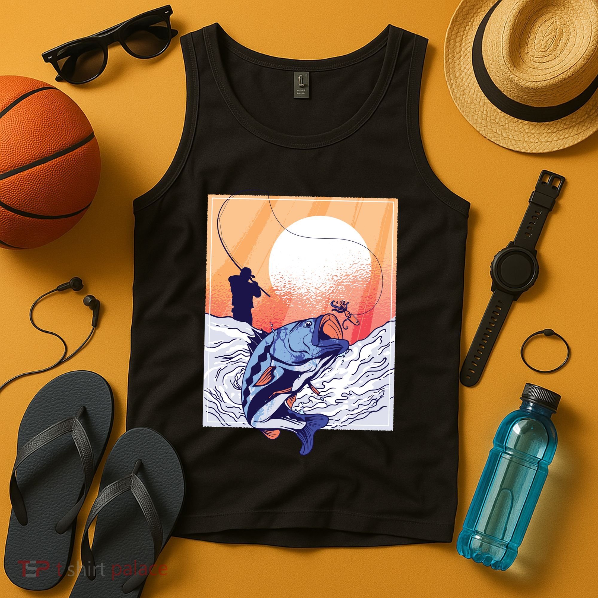 Fisherman Sunset Tank Top