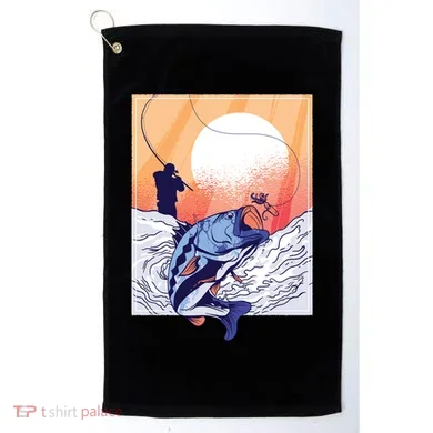 Fisherman Sunset Golf Towel
