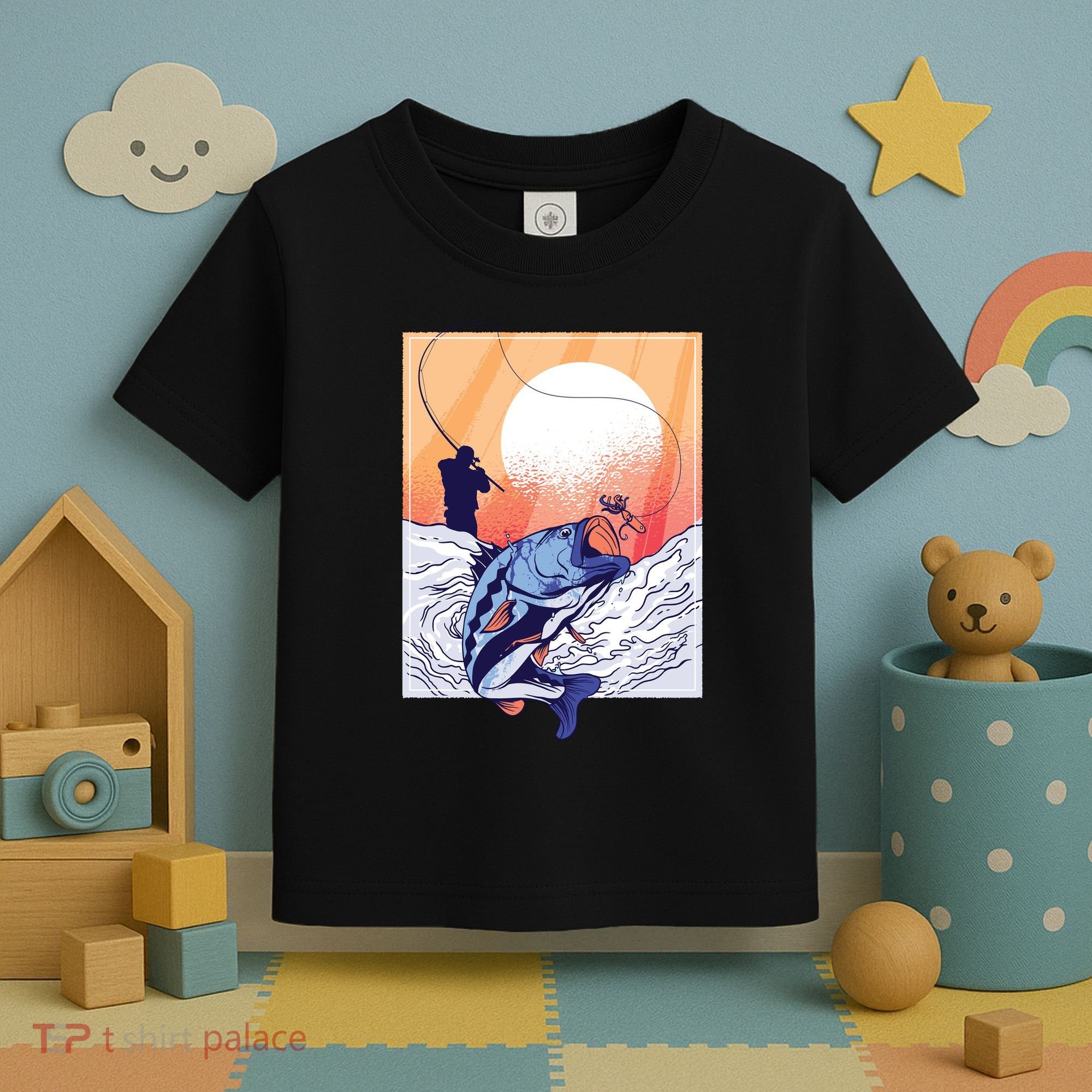 Fisherman Sunset Toddler T-Shirt