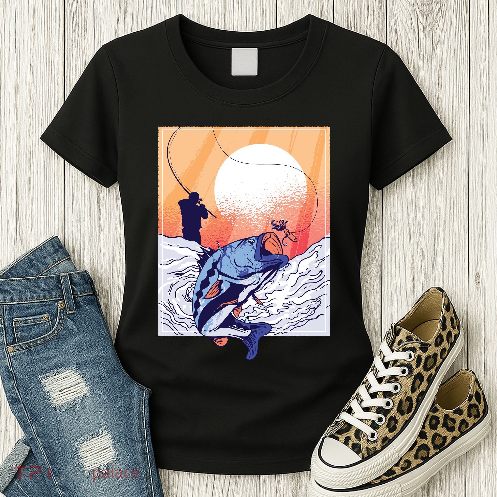 Fisherman Sunset Women's T-Shirt