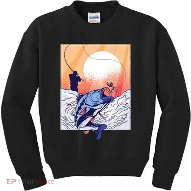 Fisherman Sunset Kids Sweatshirt