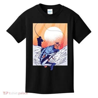 Fisherman Sunset Kids T-Shirt