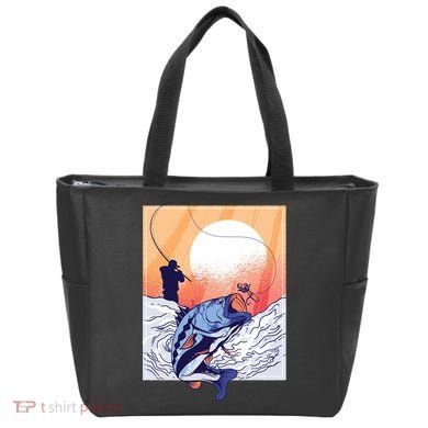 Fisherman Sunset Tote Bag