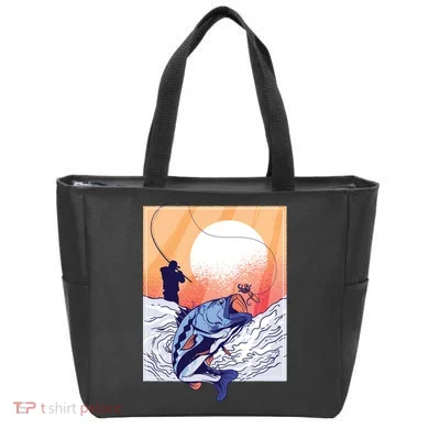 Fisherman Sunset Tote Bag
