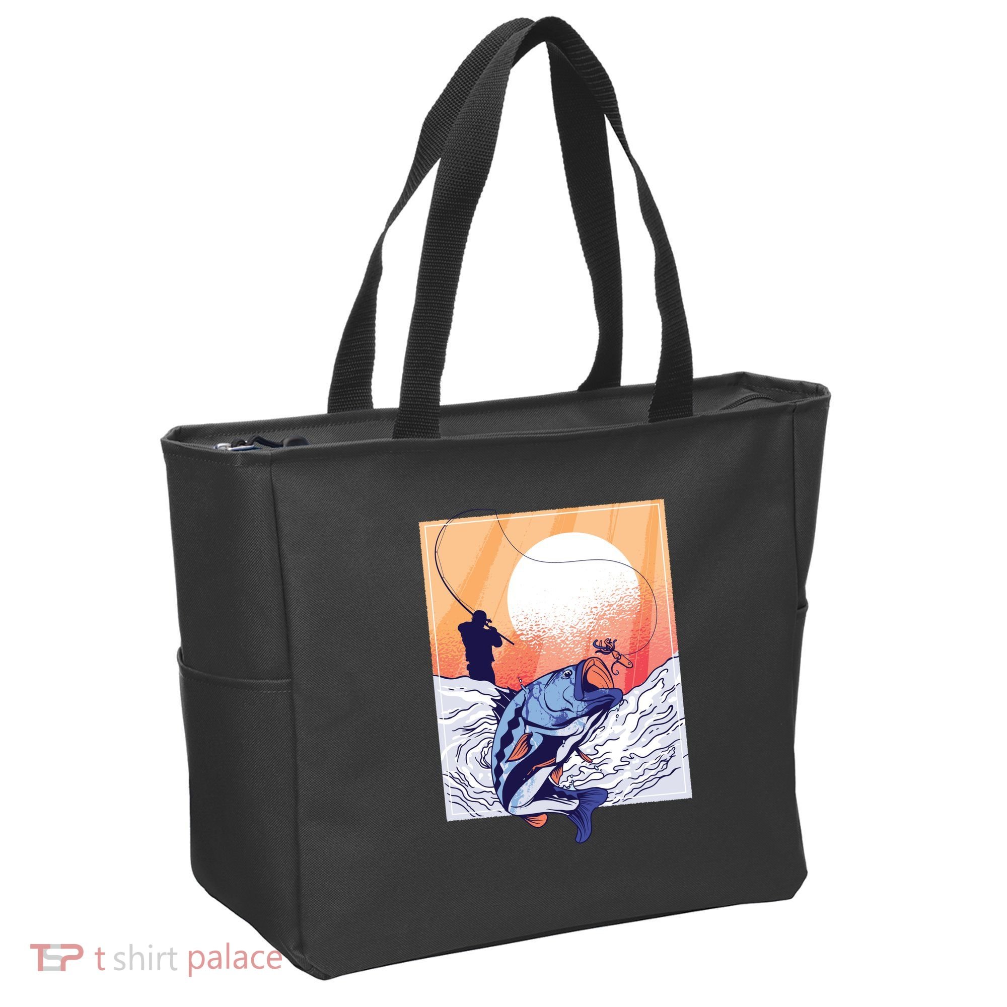 Fisherman Sunset Tote Bag