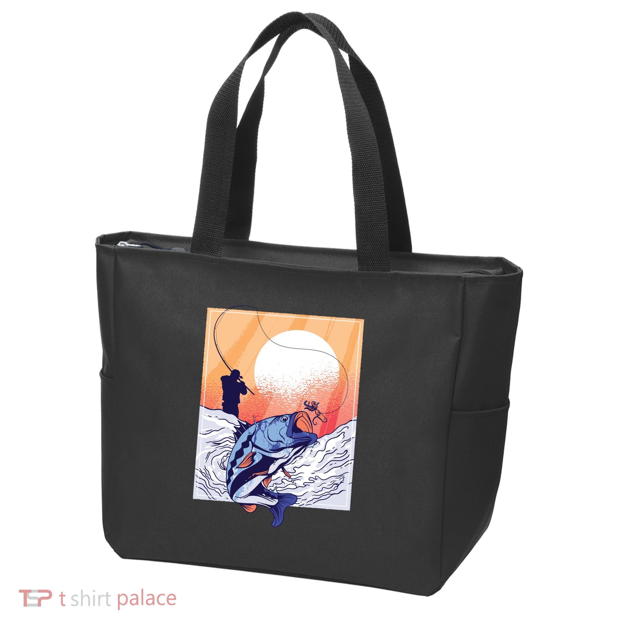 Fisherman Sunset Tote Bag
