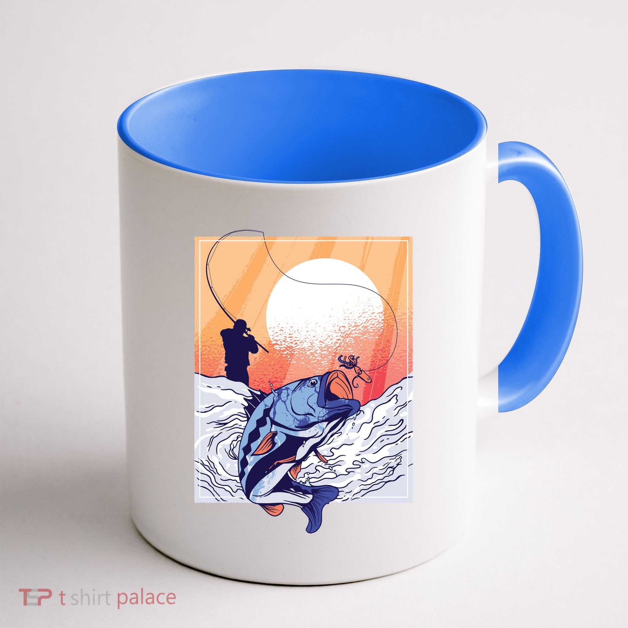 Fisherman Sunset Coffee Mug
