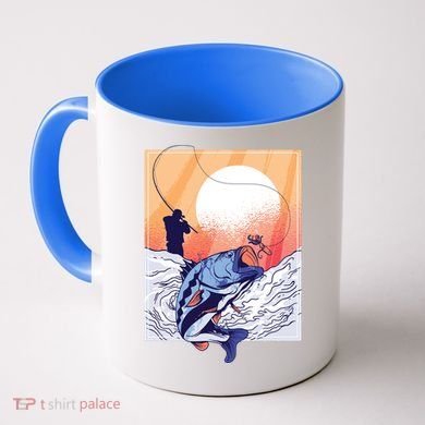 Fisherman Sunset Coffee Mug