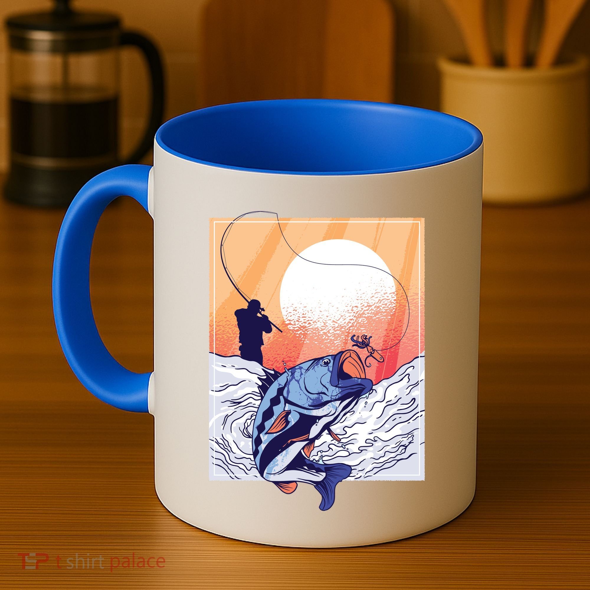 Fisherman Sunset Coffee Mug