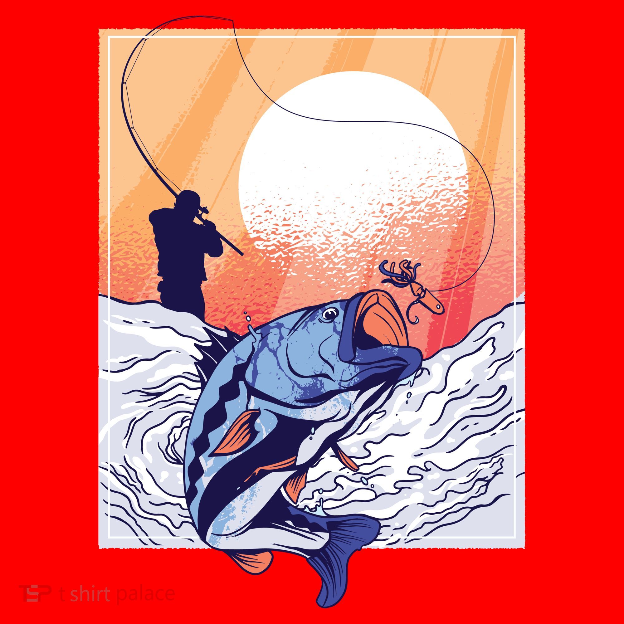 Fisherman Sunset Santa Hat