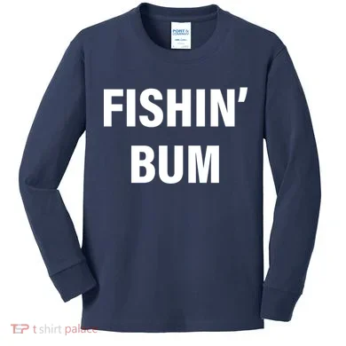 Fishin' Bum Kids Long Sleeve Shirt