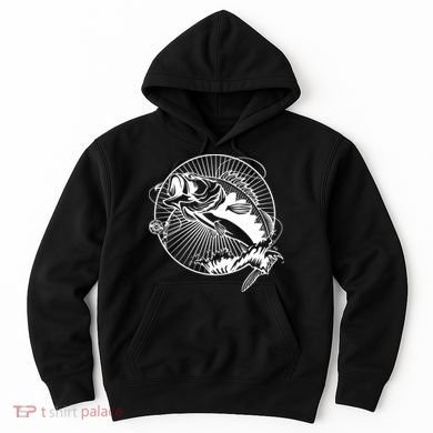 Fishing - Jumping Bass Fish Hoodie