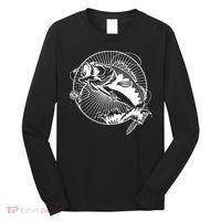 Fishing - Jumping Bass Fish Long Sleeve Shirt thumb 0