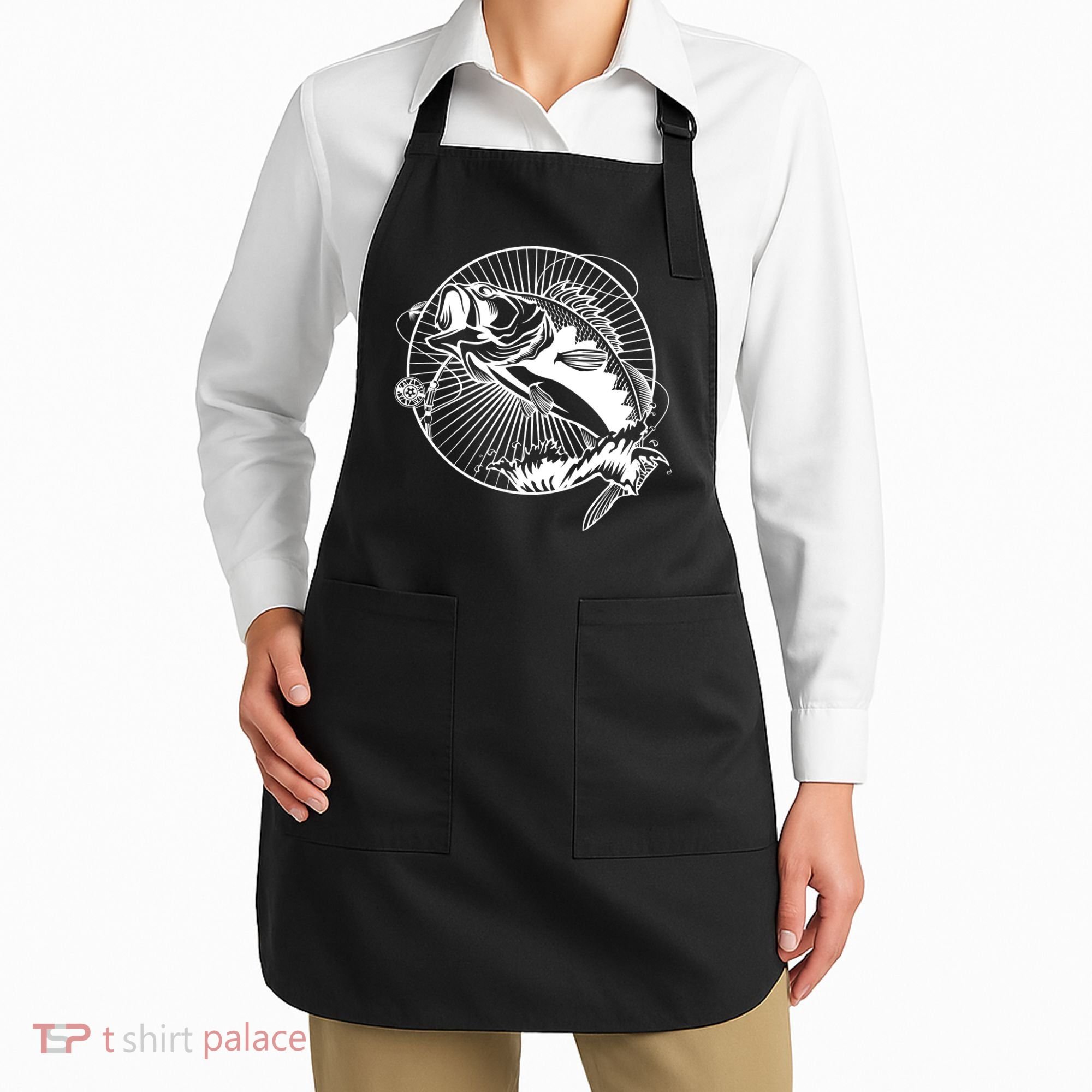 Fishing - Jumping Bass Fish Apron