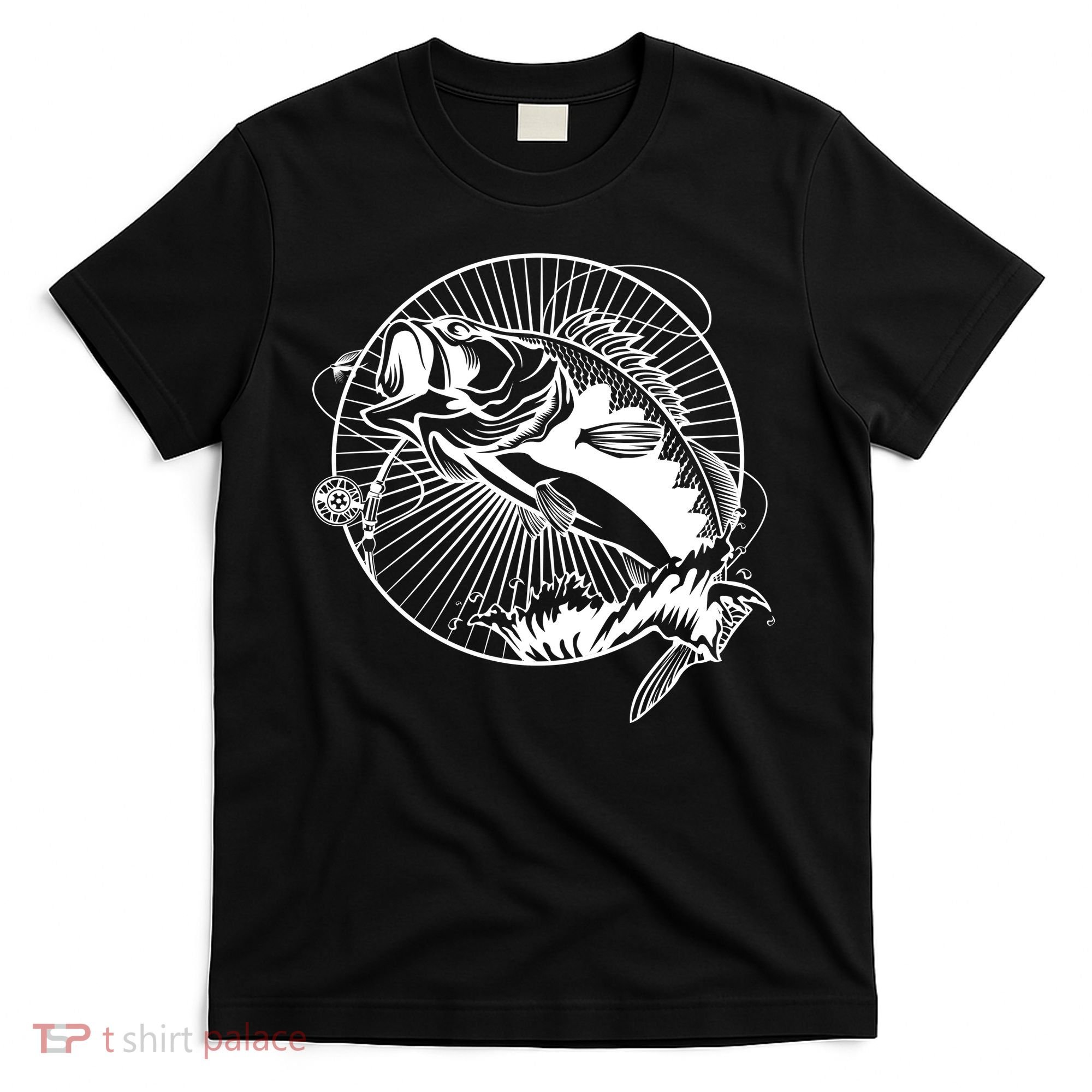 Fishing - Jumping Bass Fish T-Shirt