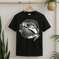 Fishing - Jumping Bass Fish T-Shirt thumb 2