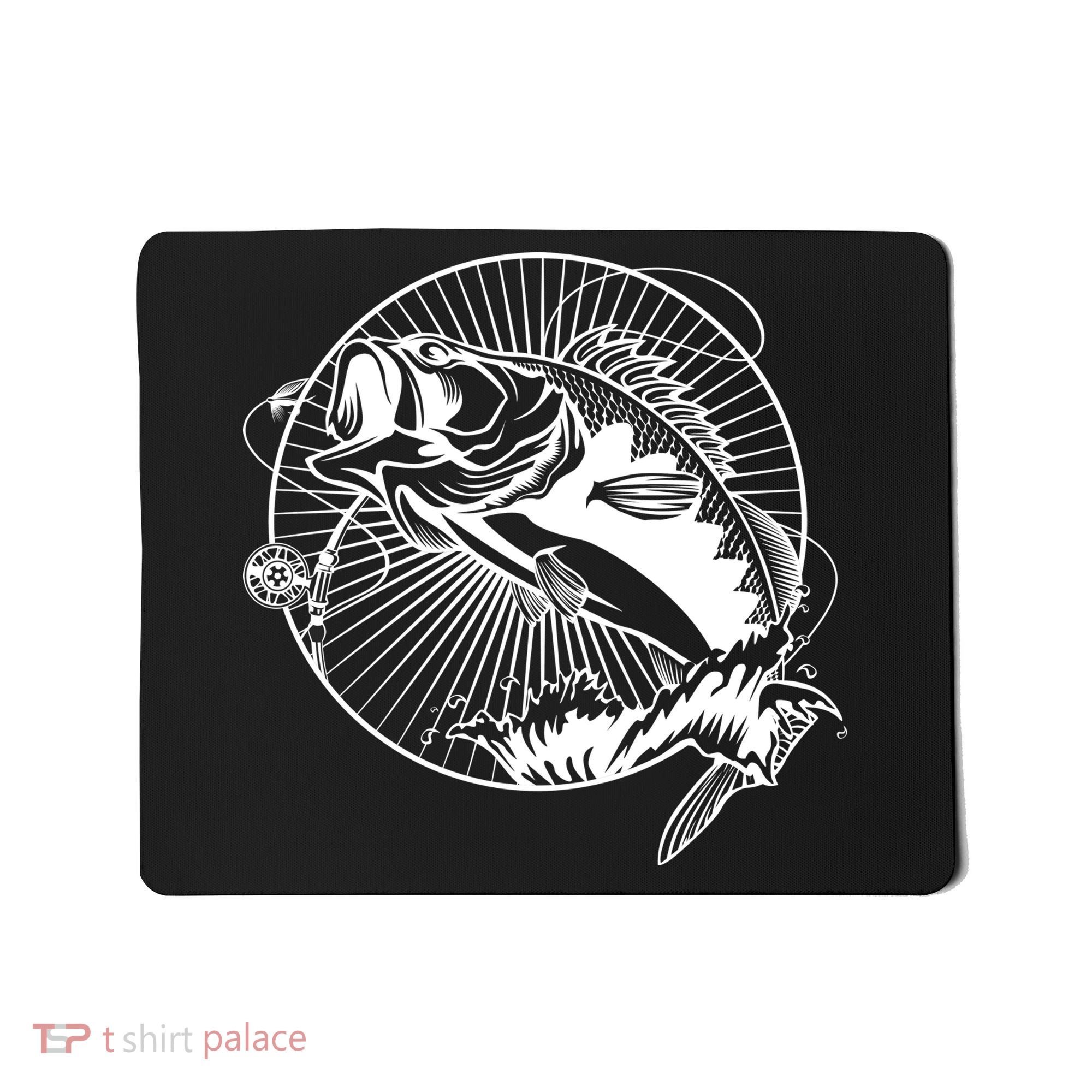 Fishing - Jumping Bass Fish Mousepad