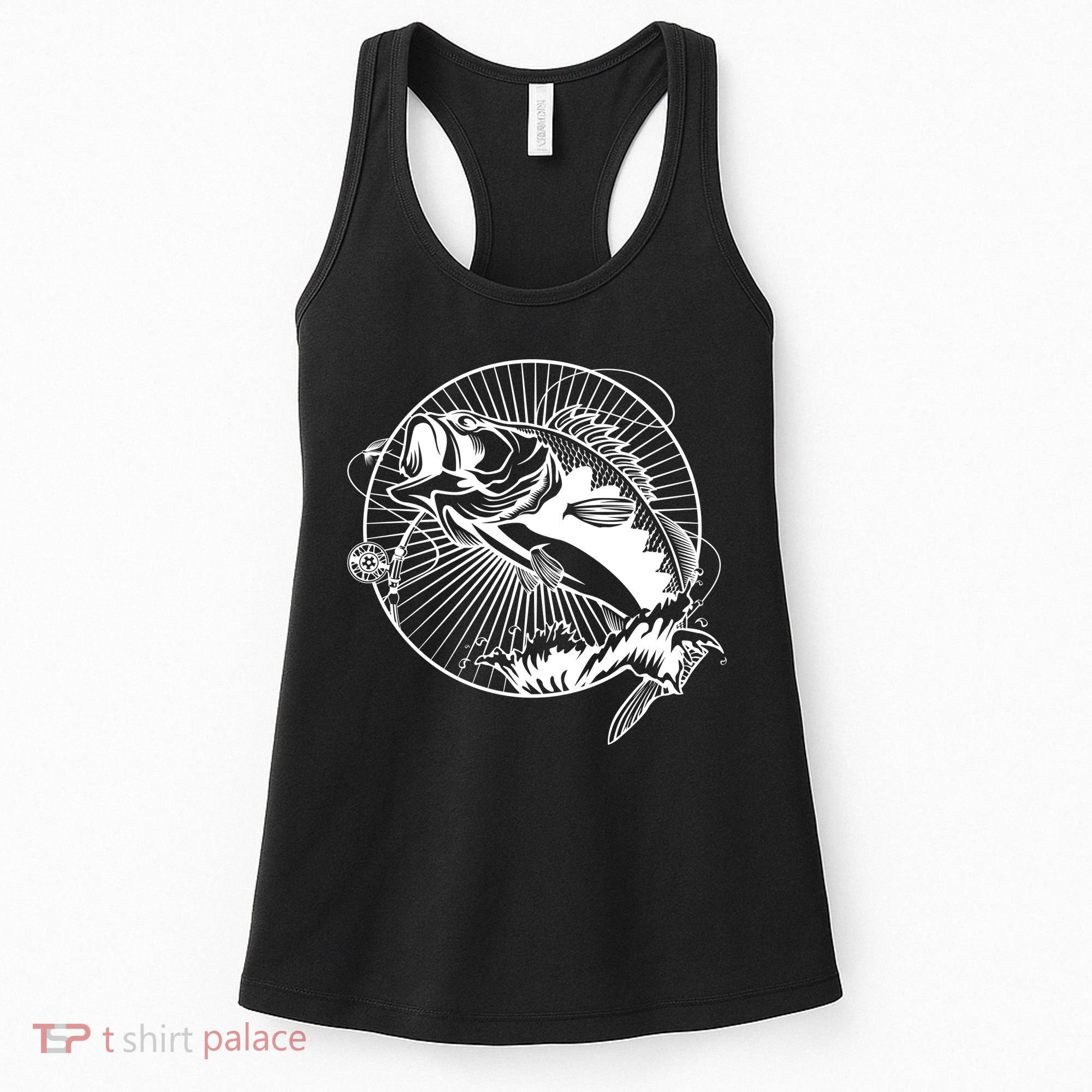 Fishing - Jumping Bass Fish Women's Tank Top